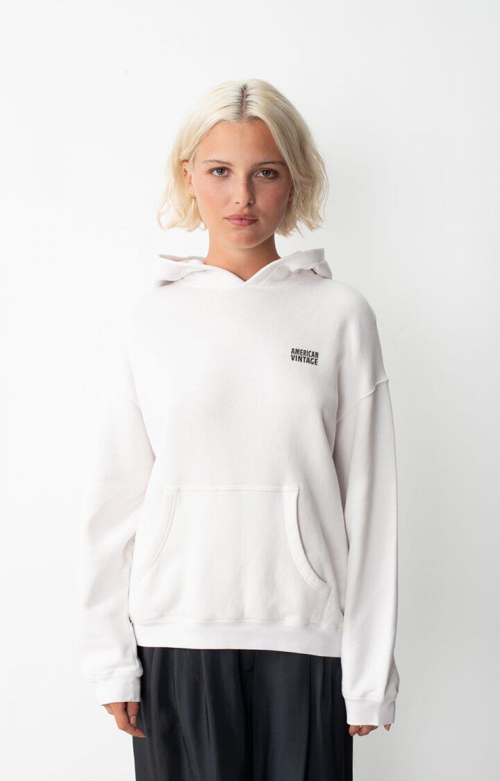 american vintage Sweat femme Izubird - COLOMBE VINTAGE 54 Manches longues Blanc - E25