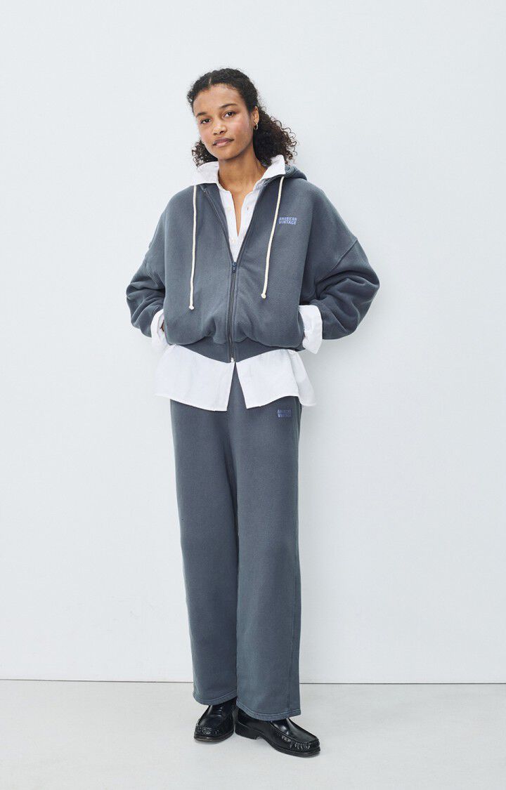 american vintage Sweat femme Izubird - CYCLONE VINTAGE 48 Manches longues Bleu - E25