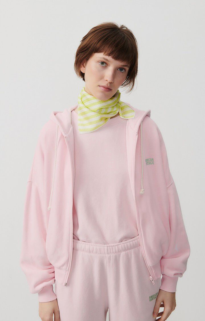 american vintage Sweat femme Izubird - DRAGEE VINTAGE 48 Manches longues Rose - E24