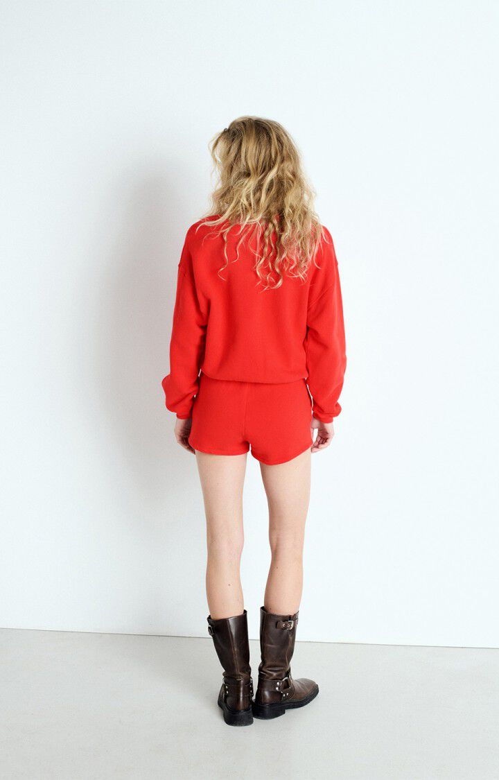 American Vintage Sweat Femme Izubird - FRAISE VINTAGE 51 Manches Longues Rouge - E25