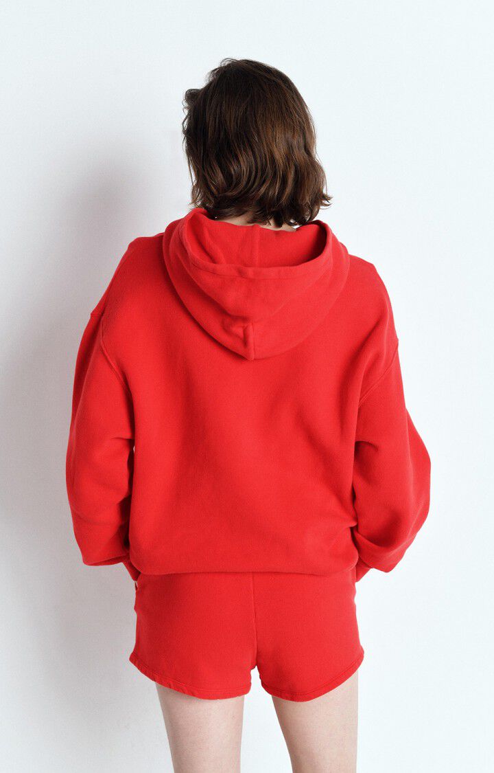 American Vintage Sweat Femme Izubird - FRAISE VINTAGE 54 Manches Longues Rouge - E25