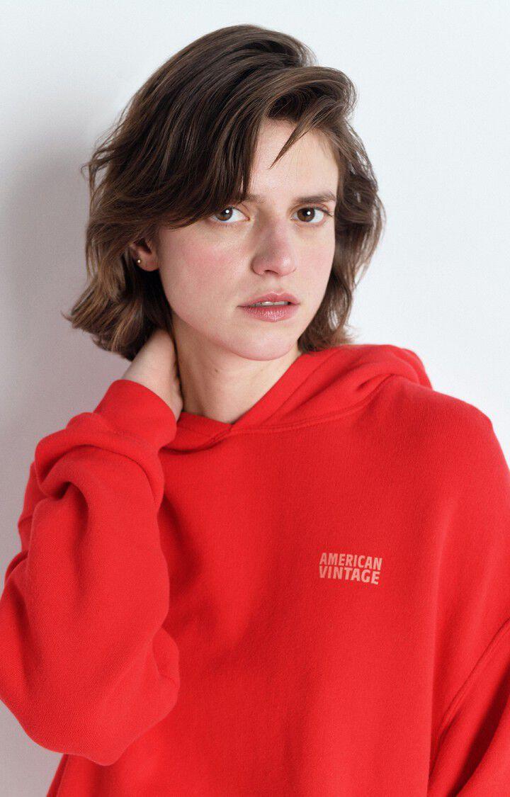 American Vintage Sweat Femme Izubird - FRAISE VINTAGE 54 Manches Longues Rouge - E25