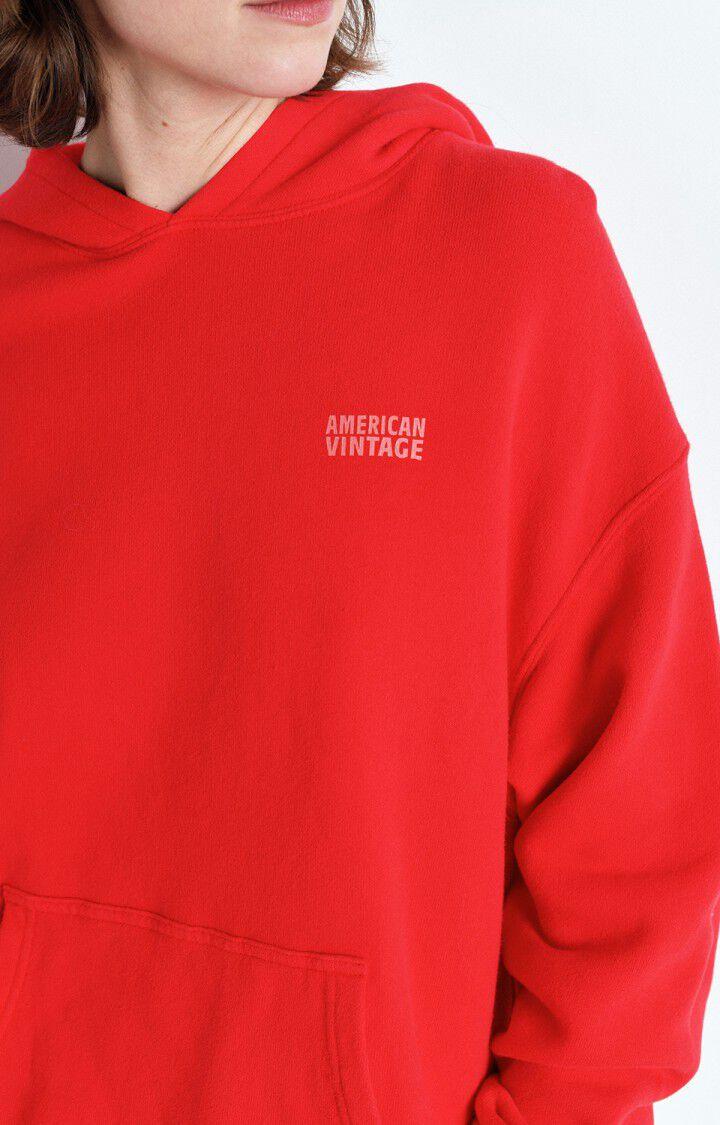 American Vintage Sweat Femme Izubird - FRAISE VINTAGE 54 Manches Longues Rouge - E25