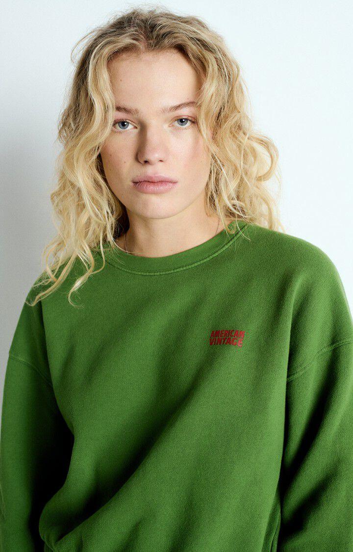 American Vintage Sweat Femme Izubird - GAZON VINTAGE 51 Manches Longues Vert - E25