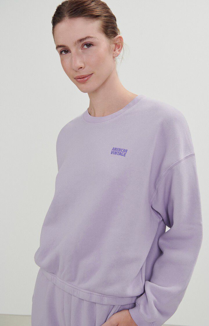 American Vintage Sweat Femme Izubird - GLYCINE VINTAGE 51 Manches Longues Violet - H23
