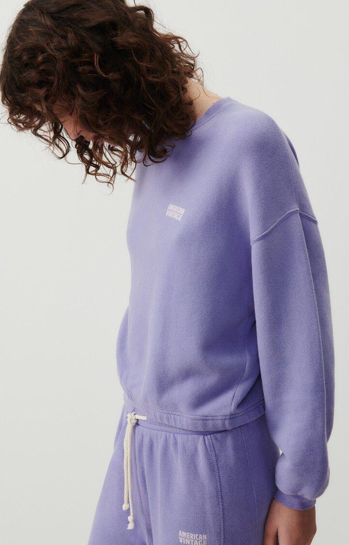 american vintage Sweat femme Izubird - IRIS VINTAGE 51 Manches longues Violet - E24