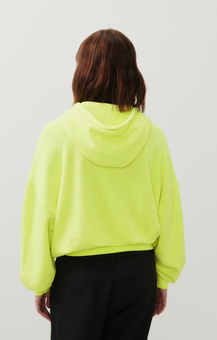American Vintage Sweat Femme Izubird - JAUNE FLUO 48 Manches Longues Jaune - E24