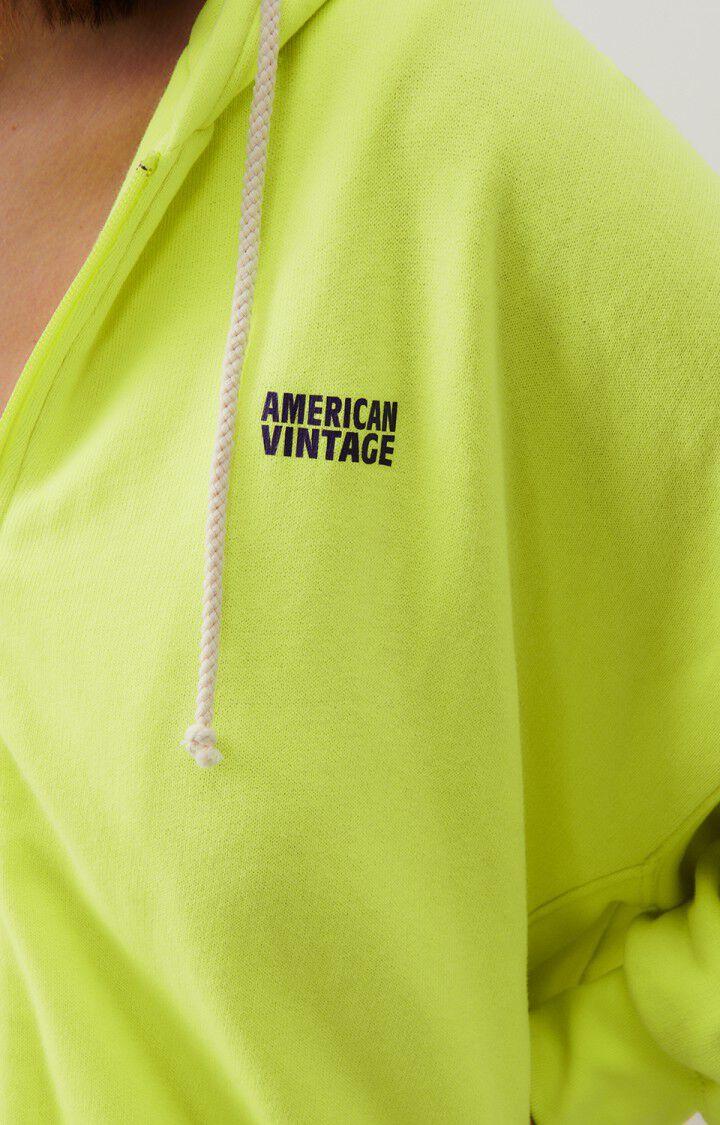 American Vintage Sweat Femme Izubird - JAUNE FLUO 48 Manches Longues Jaune - E24