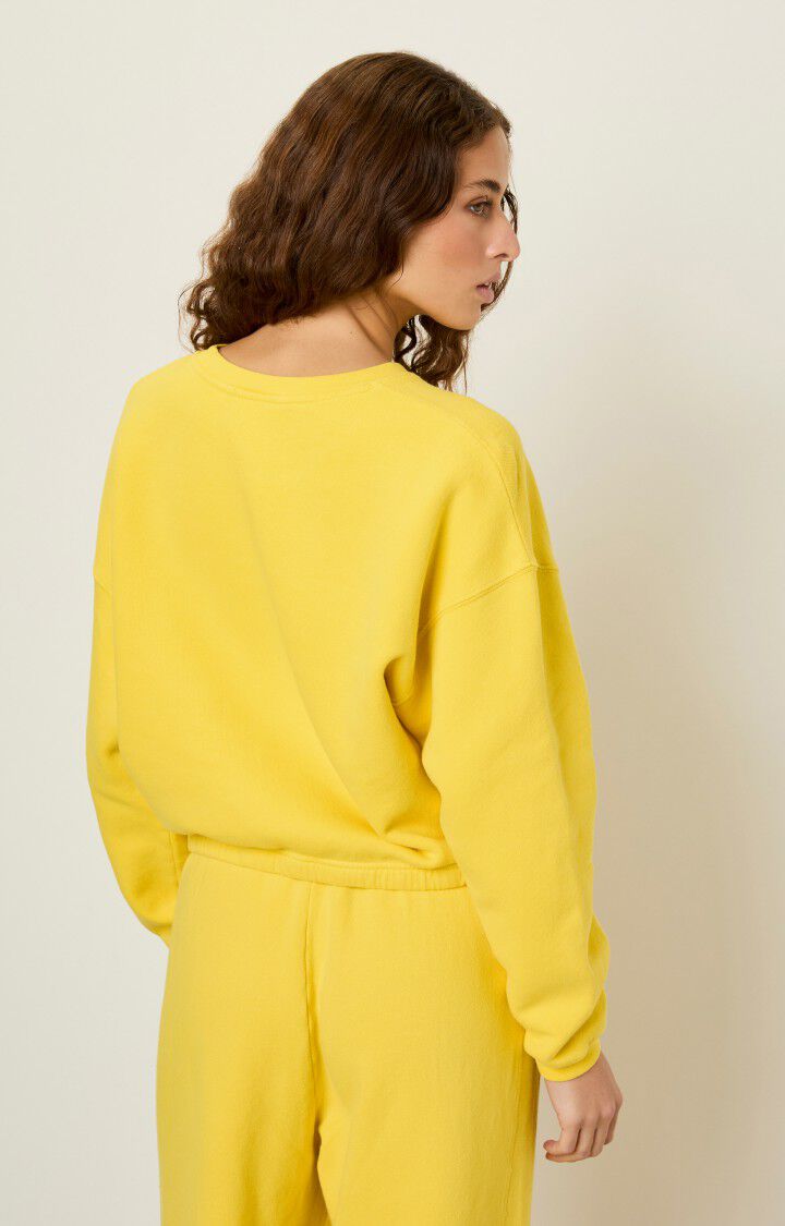 American Vintage Sweat Femme Izubird - MAIS VINTAGE 51 Manches Longues Jaune - E23