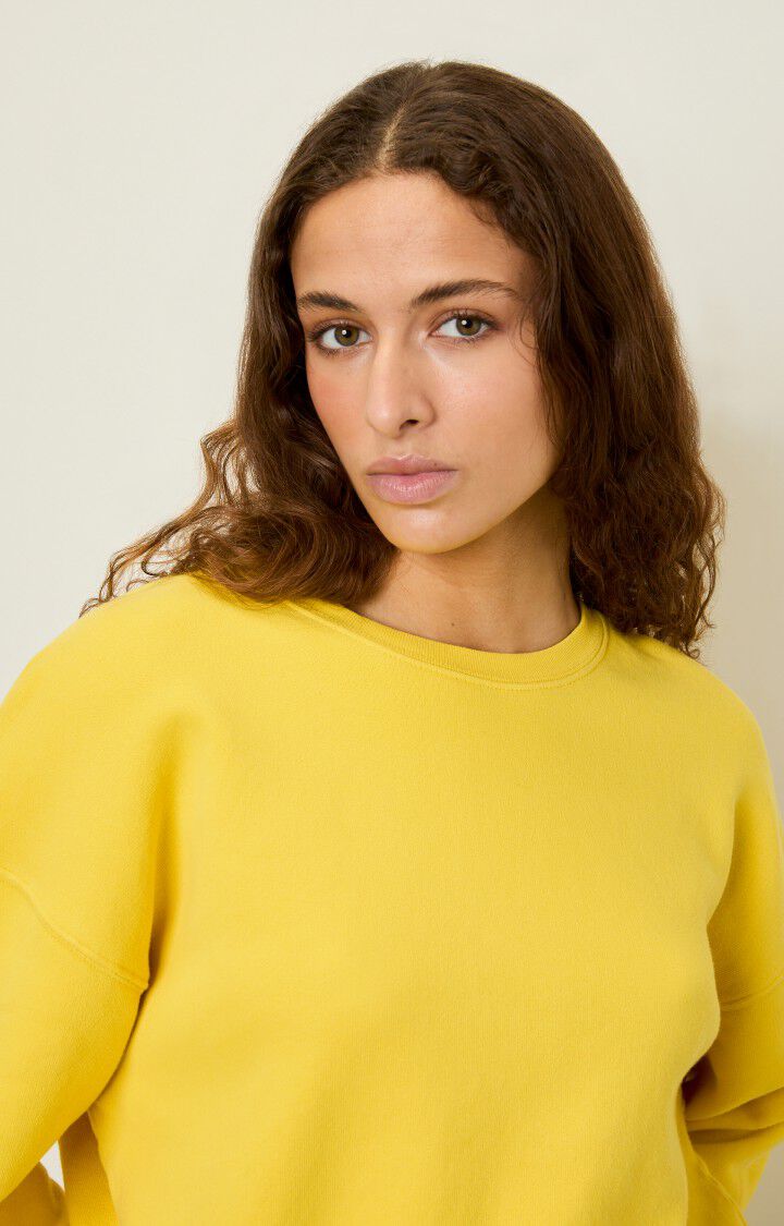 American Vintage Sweat Femme Izubird - MAIS VINTAGE 51 Manches Longues Jaune - E23