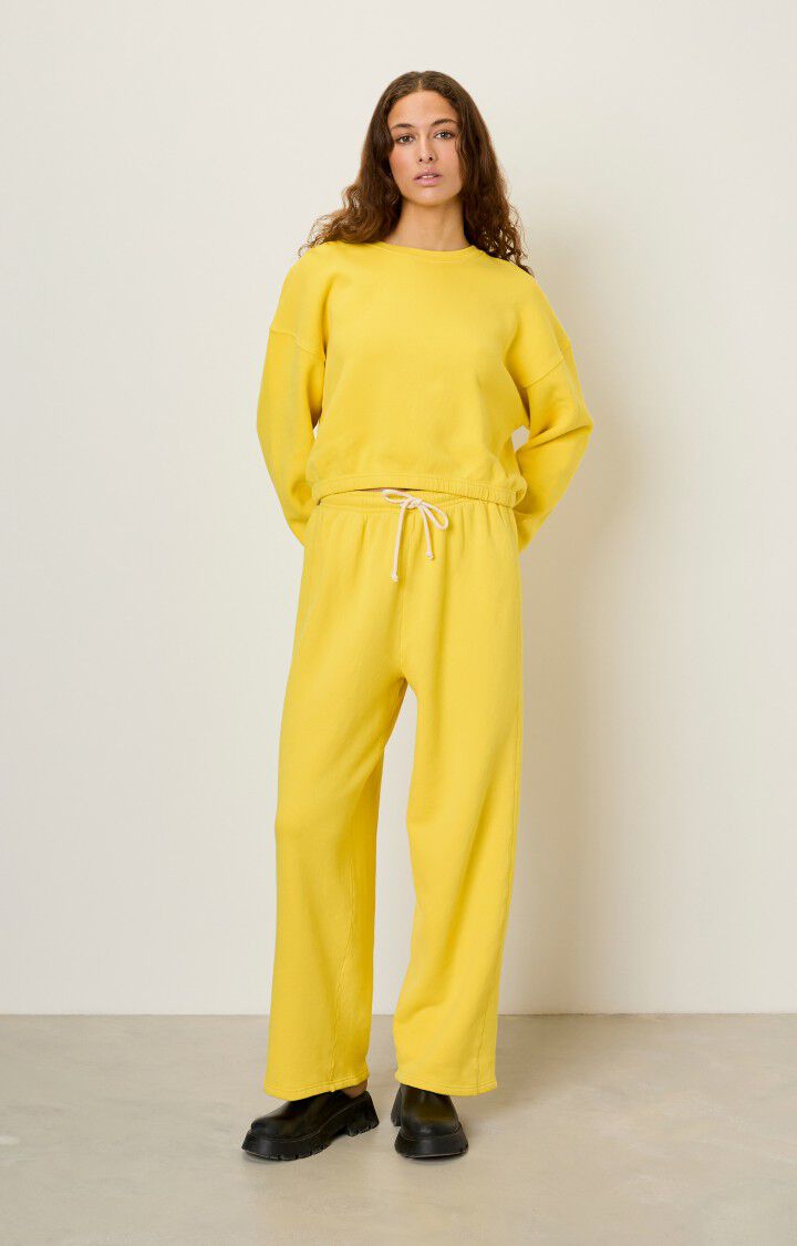 American Vintage Sweat Femme Izubird - MAIS VINTAGE 51 Manches Longues Jaune - E23