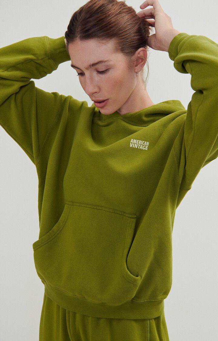 american vintage Sweat femme Izubird - MARAIS VINTAGE 54 Manches longues Vert - H23