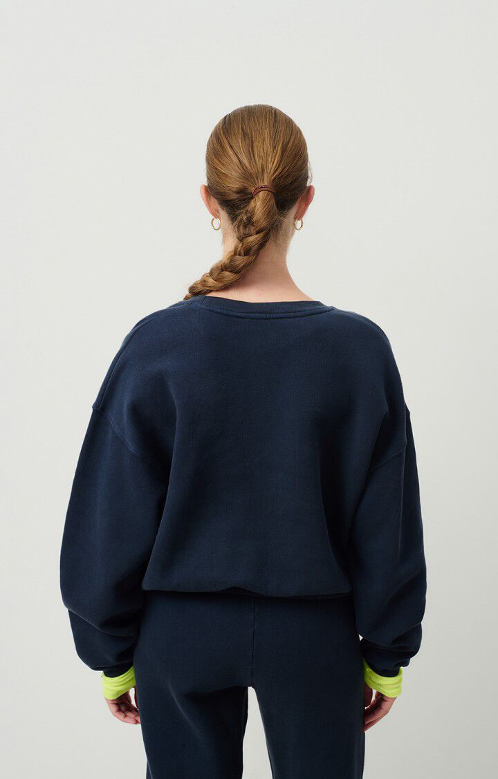 American Vintage Sweat Femme Izubird - MARINE VINTAGE 51 Manches Longues Bleu - E25