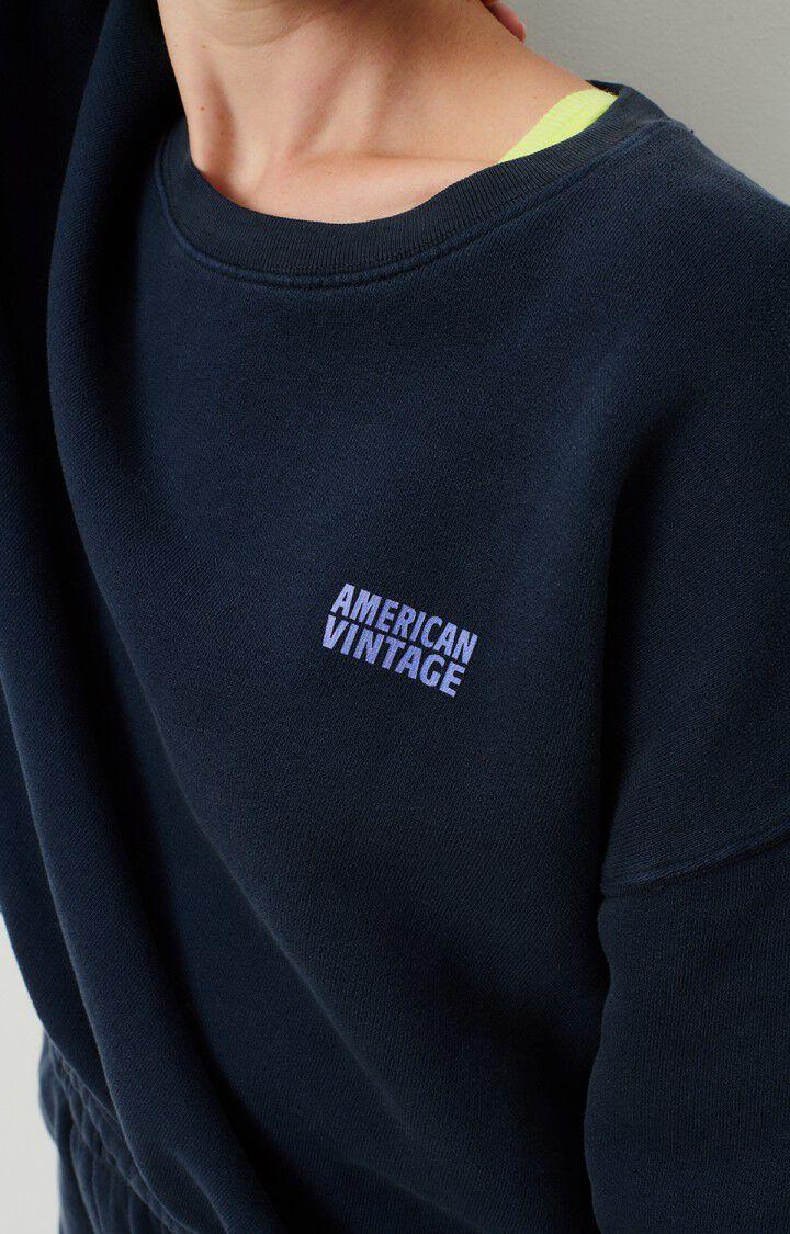 American Vintage Sweat Femme Izubird - MARINE VINTAGE 51 Manches Longues Bleu - E25