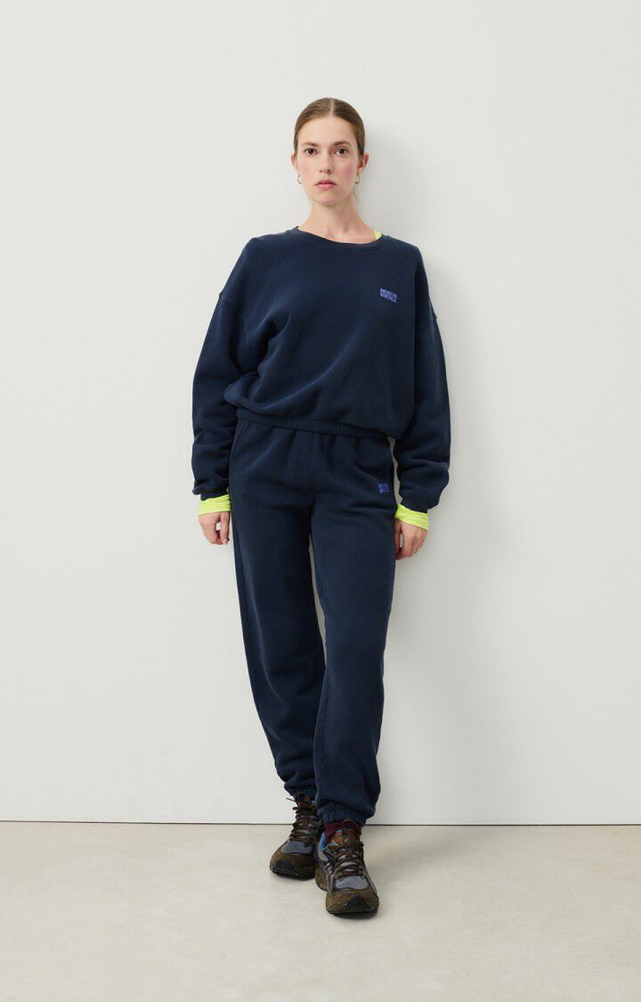 American Vintage Sweat Femme Izubird - MARINE VINTAGE 51 Manches Longues Bleu - E25