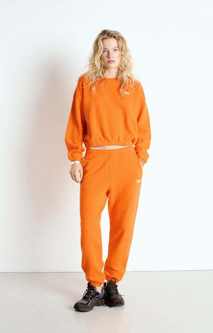 American Vintage Sweat Femme Izubird - NEFLE FLUO 51 Manches Longues Orange - E25