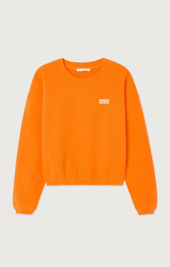 American Vintage Sweat Femme Izubird - NEFLE FLUO 51 Manches Longues Orange - E25