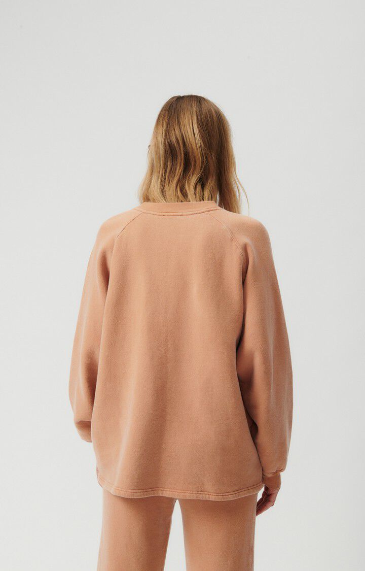 American Vintage Sweat Femme Izubird - NOISETTE VINTAGE 72 Manches Longues Marron - E23
