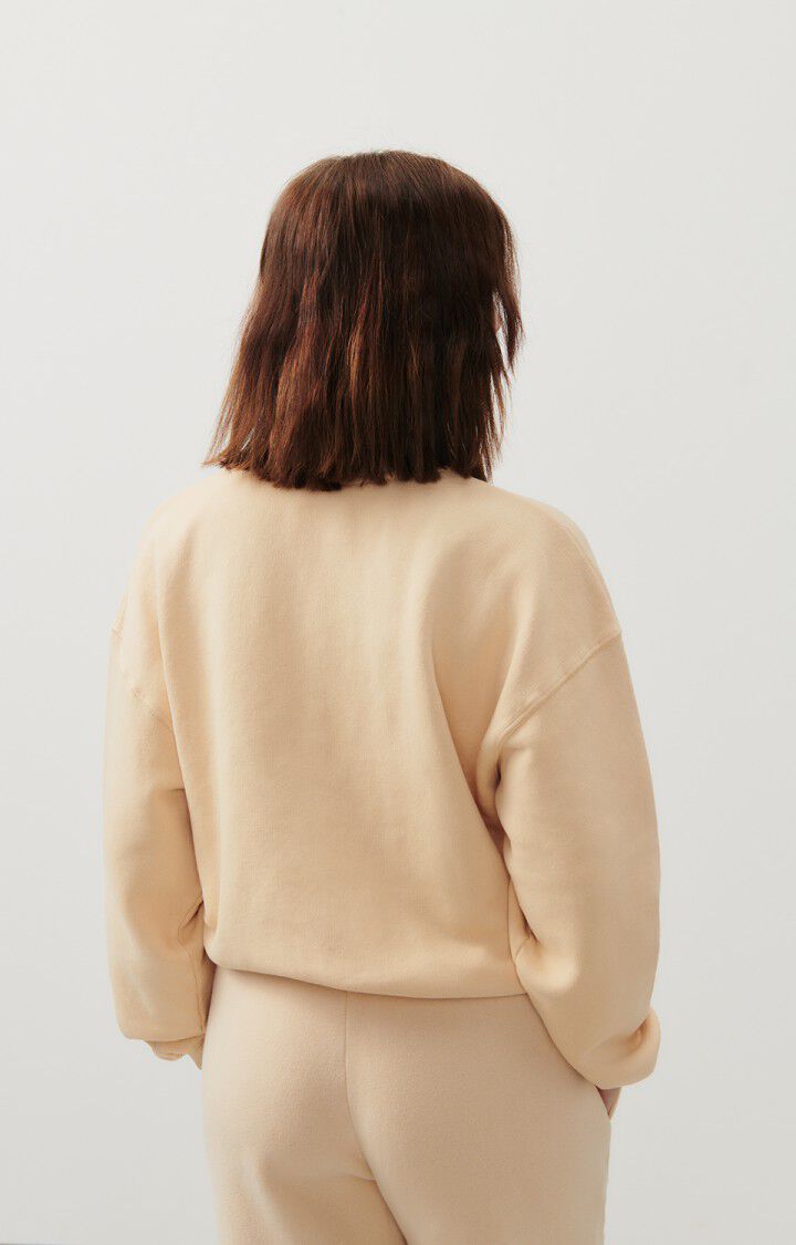 American Vintage Sweat Femme Izubird - NUDE VINTAGE 51 Manches Longues Beige - H23