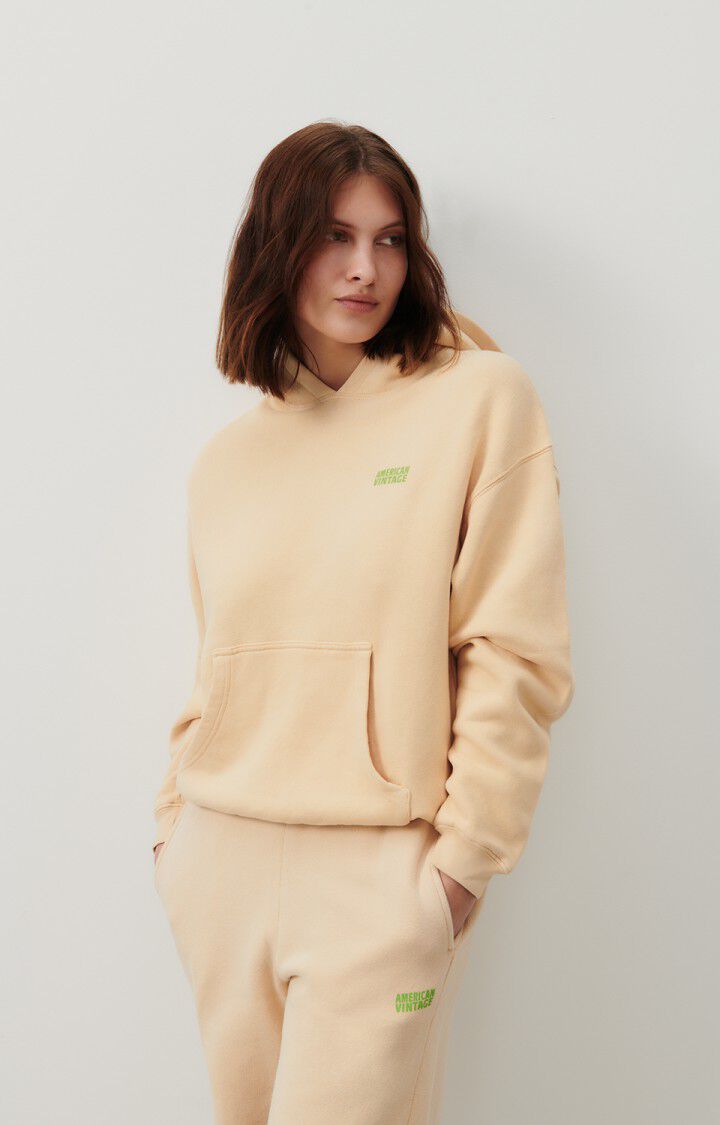 american vintage Sweat femme Izubird - NUDE VINTAGE 54 Manches longues Beige - H23