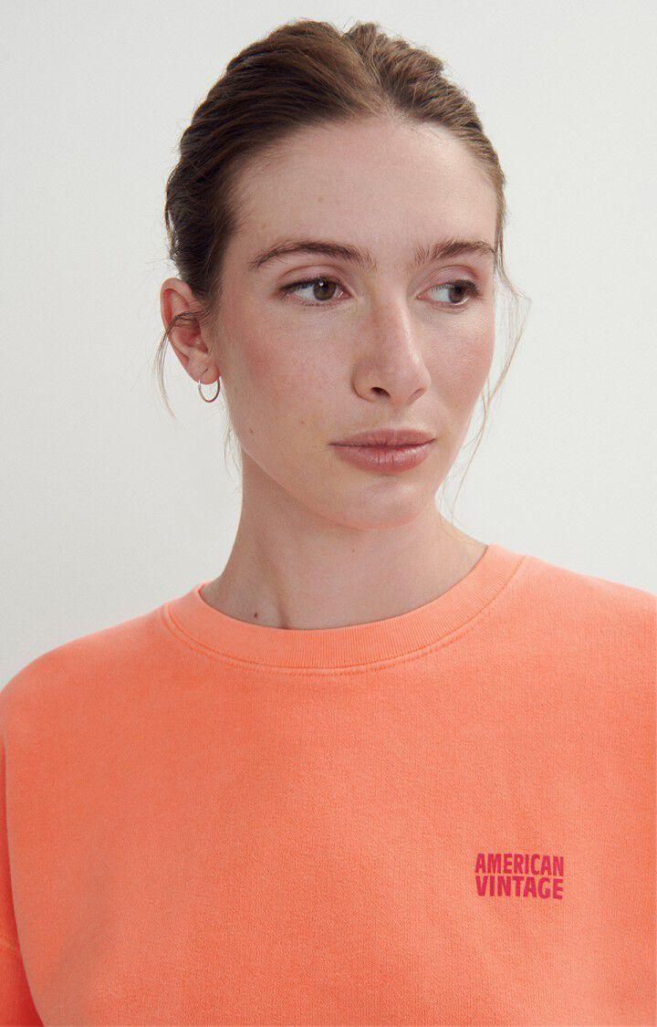 American Vintage Sweat Femme Izubird - ORANGE FLUO 51 Manches Longues Orange - E24