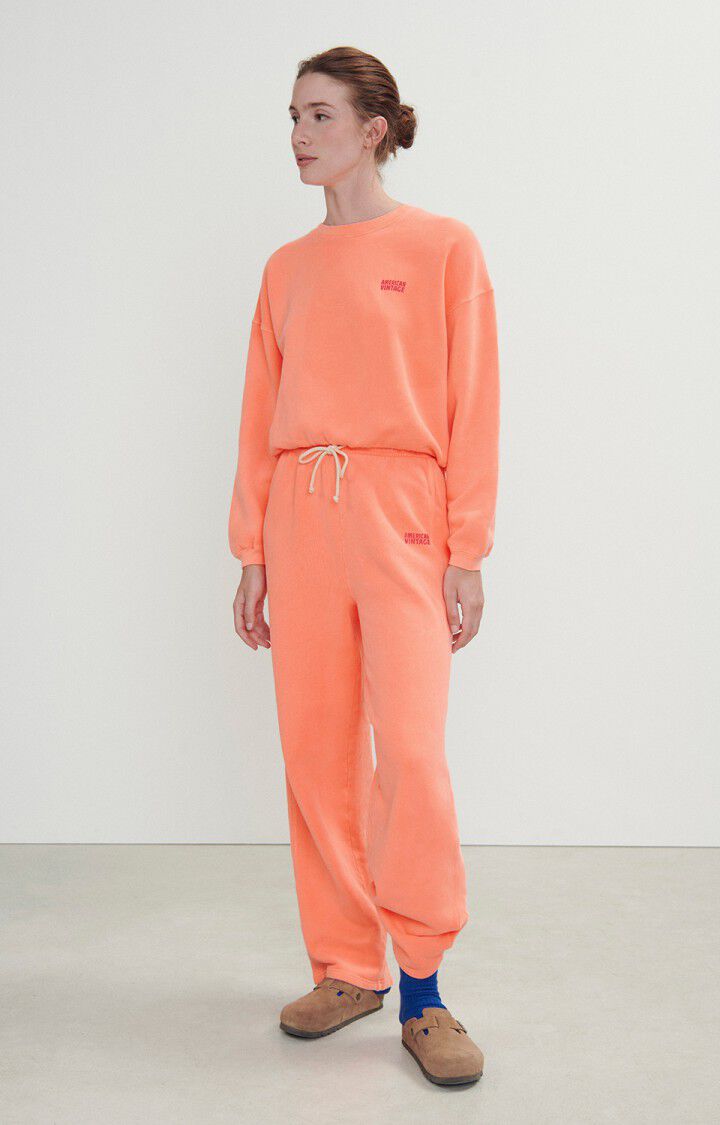 American Vintage Sweat Femme Izubird - ORANGE FLUO 51 Manches Longues Orange - E24