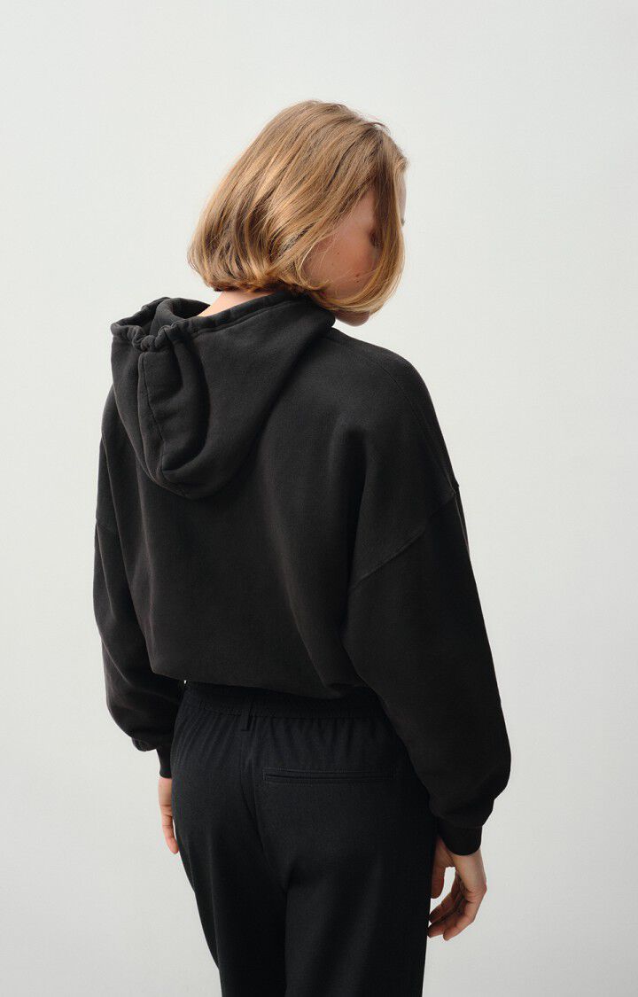 American Vintage Sweat Femme Izubird - REGLISSE VINTAGE 48 Manches Longues Noir - E25