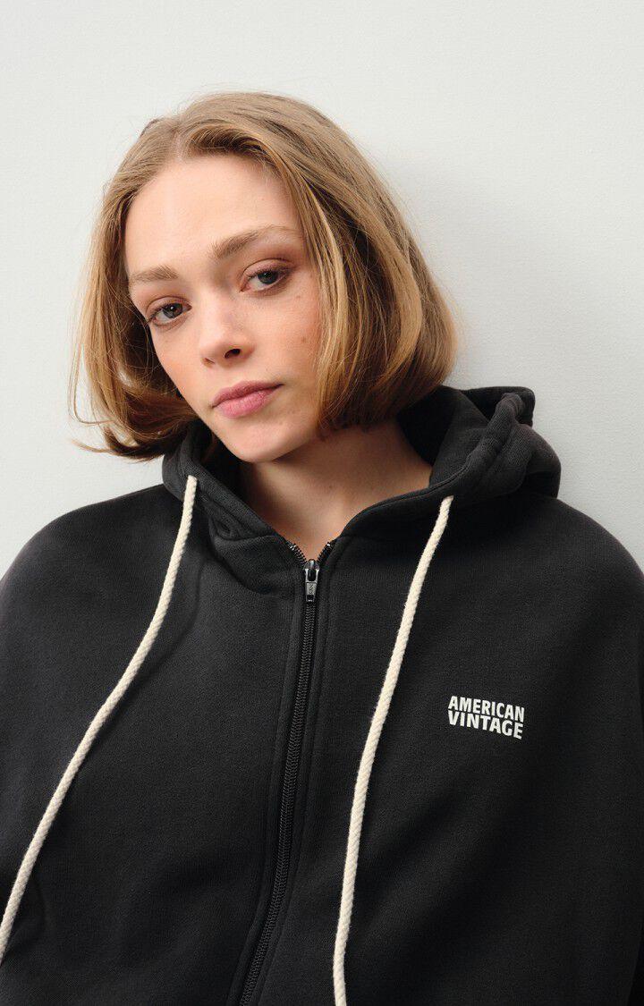 American Vintage Sweat Femme Izubird - REGLISSE VINTAGE 48 Manches Longues Noir - E25