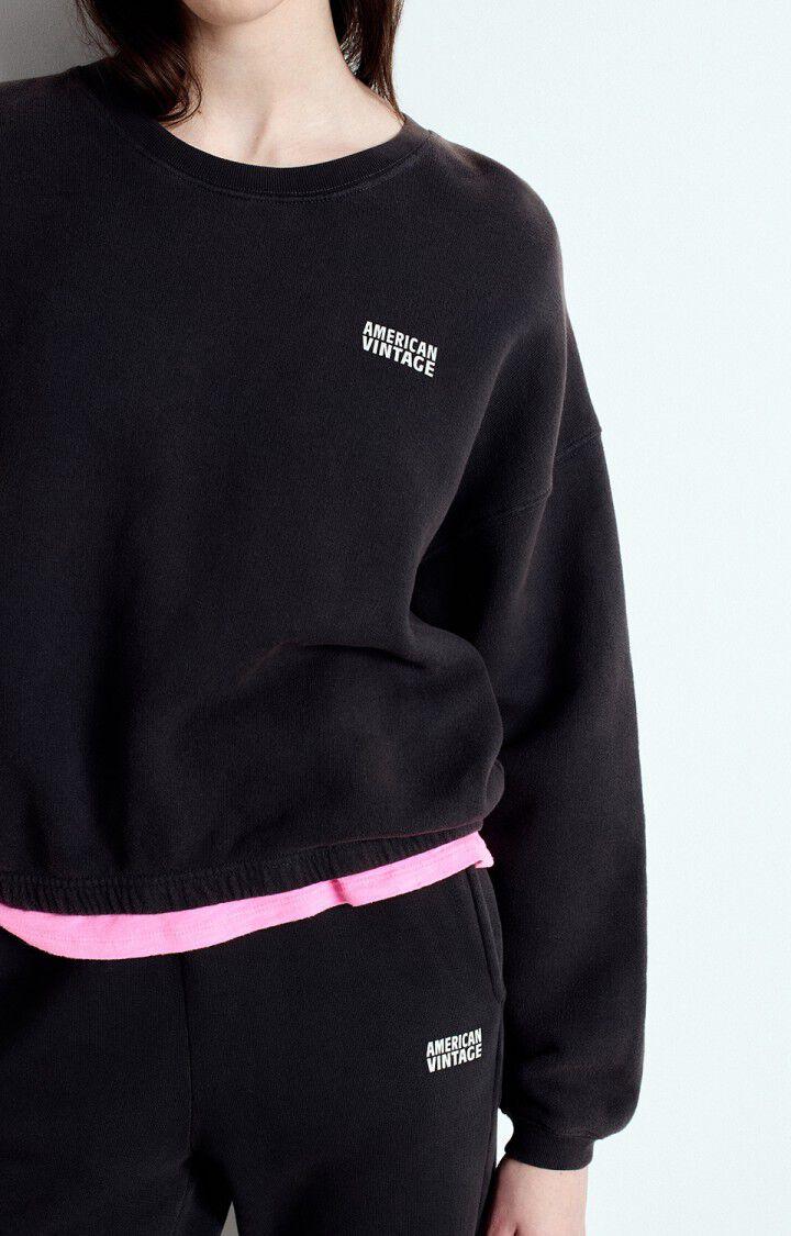American Vintage Sweat Femme Izubird - REGLISSE VINTAGE 51 Manches Longues Noir - E25
