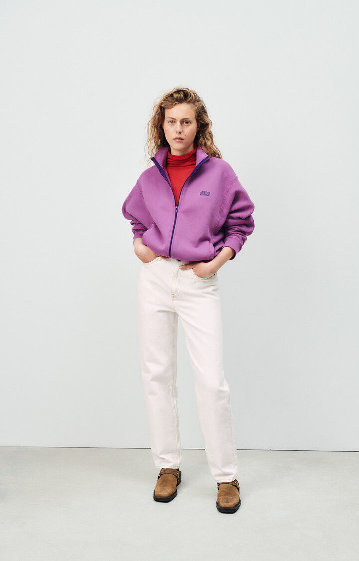 American Vintage Sweat Femme Izubird - ROSE INDIEN VINTAGE 58 Manches Longues Violet - H24