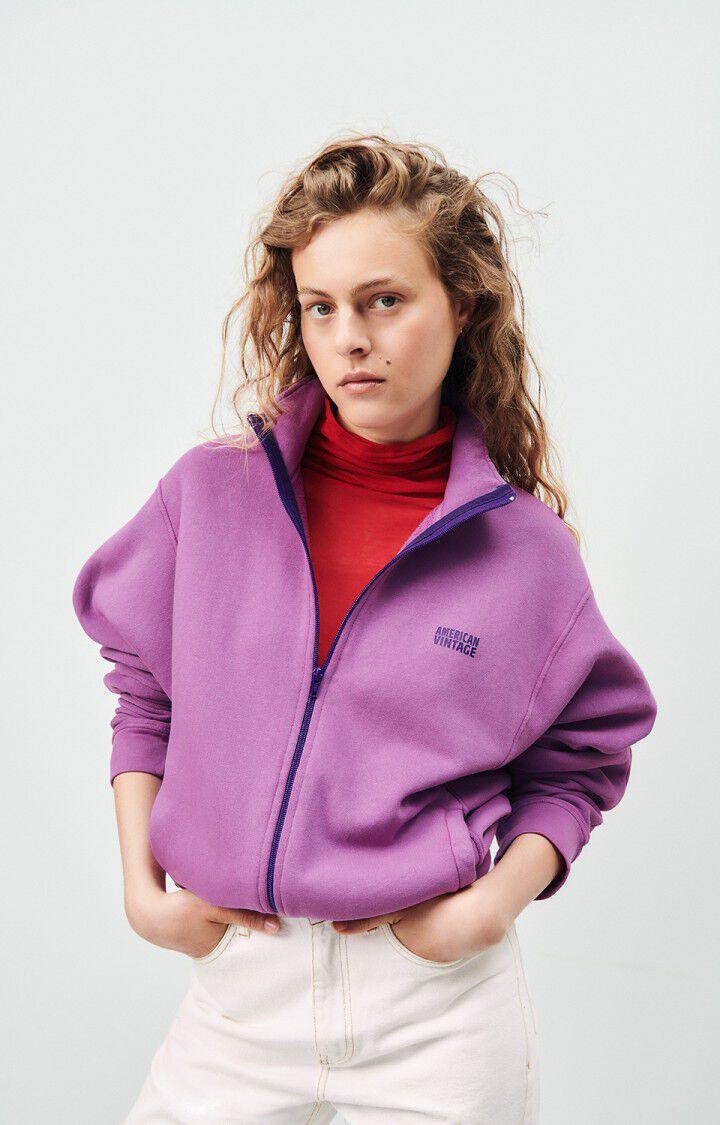 american vintage Sweat femme Izubird - ROSE INDIEN VINTAGE 58 Manches longues Violet - H24