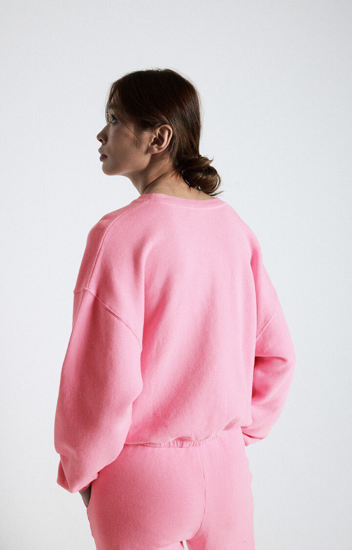 American Vintage Sweat Femme Izubird - ROSE VINTAGE 51 Manches Longues Rose - E25