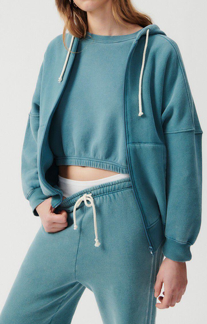 american vintage Sweat femme Izubird - TEMPETE VINTAGE 38 Manches longues Bleu - E23