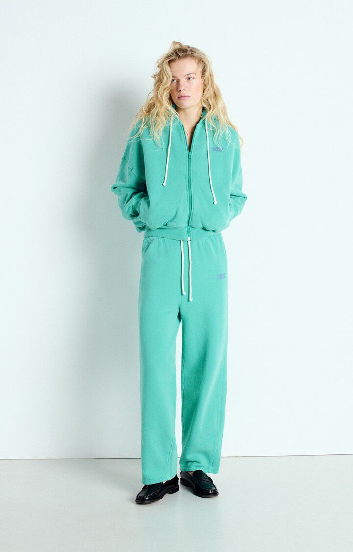 american vintage Sweat femme Izubird - VERT ACQUA VINTAGE 48 Manches longues Vert - E25