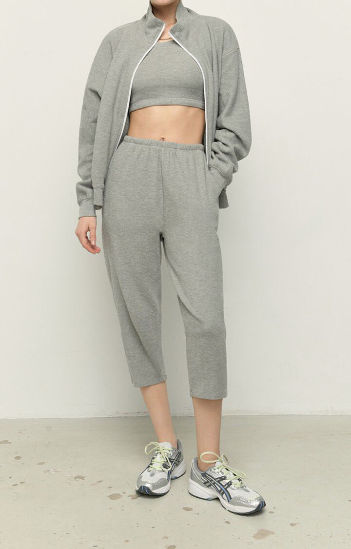 american vintage Sweat femme Jipbay - GRIS CHINE Manches longues Gris - E22