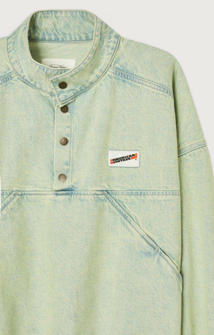 American Vintage Sweat Femme Joybird - SUR TEINTURE VERT Manches Longues Vert - H22B