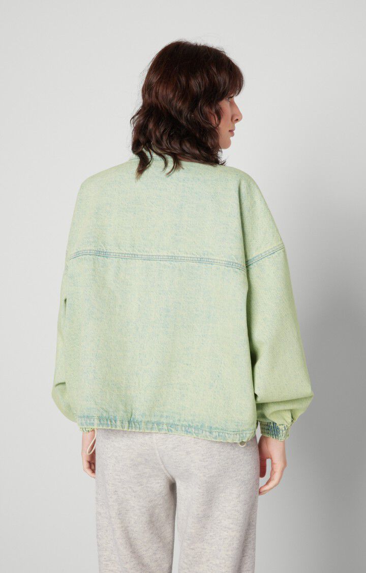 American Vintage Sweat Femme Joybird - SUR TEINTURE VERT Vert - H22