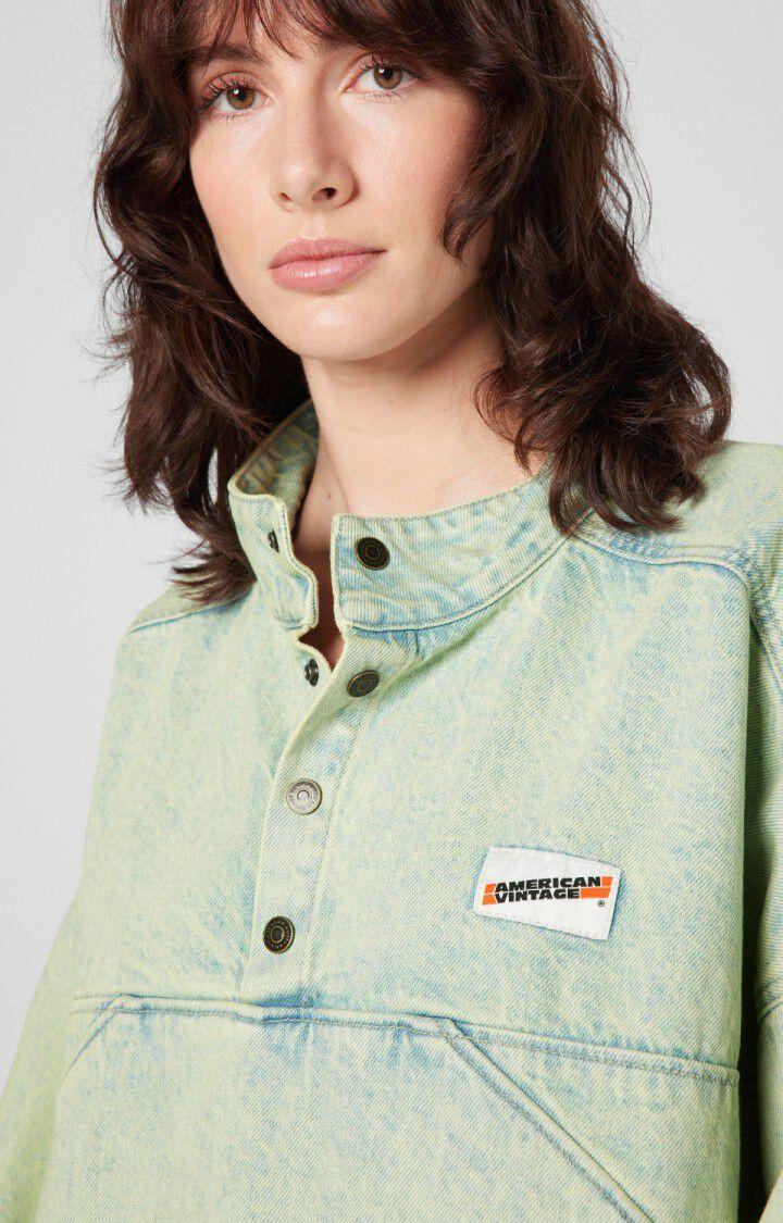 American Vintage Sweat Femme Joybird - SUR TEINTURE VERT Vert - H22