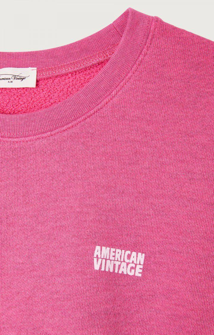 American Vintage Sweat Femme Kodytown - FUCHSIA SURTEINT 51 Manches Longues Rose - E24B