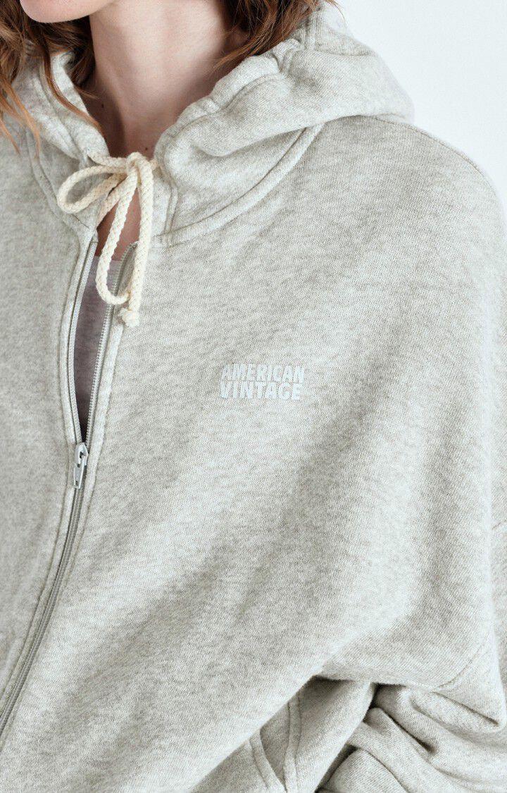 American Vintage Sweat Femme Kodytown - POLAIRE CHINE 48 Manches Longues Gris - E25