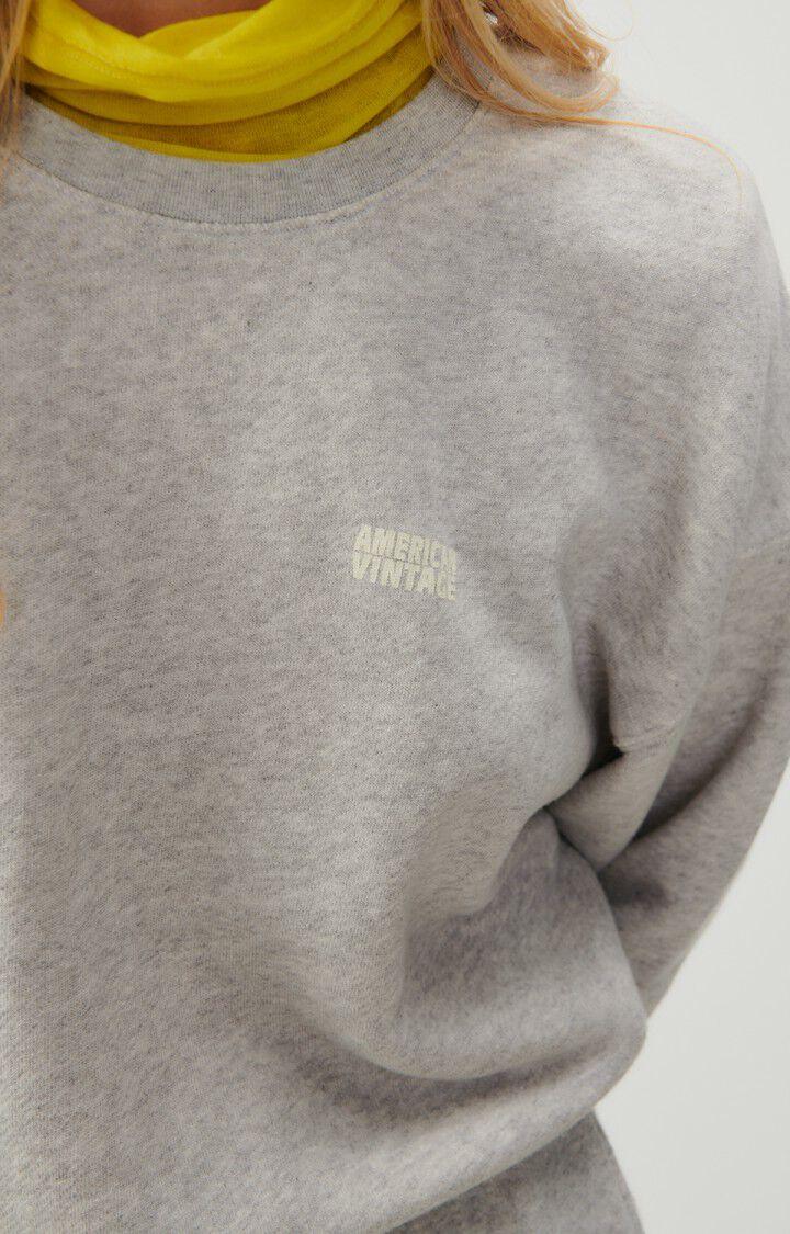American Vintage Sweat Femme Kodytown - POLAIRE CHINE 51 Manches Longues Gris - E25