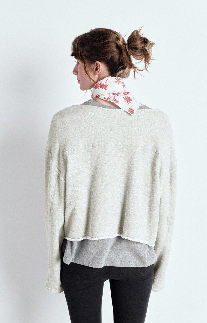 American Vintage Sweat Femme Kodytown - POLAIRE CHINE 52 Manches Longues Gris - E25