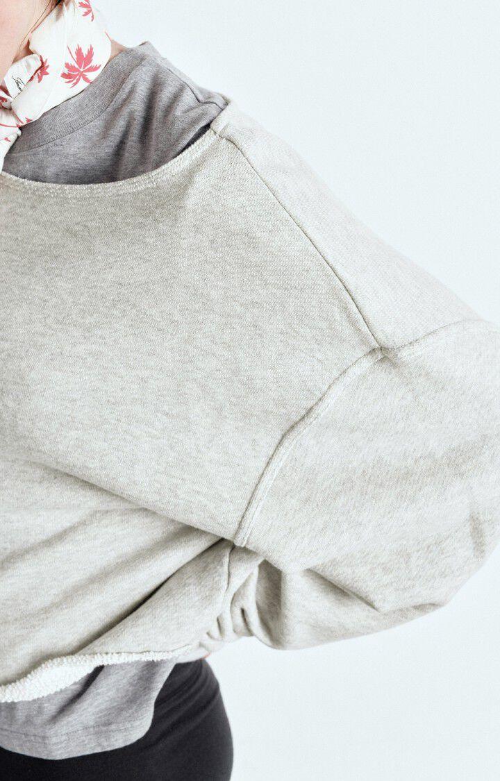 American Vintage Sweat Femme Kodytown - POLAIRE CHINE 52 Manches Longues Gris - E25