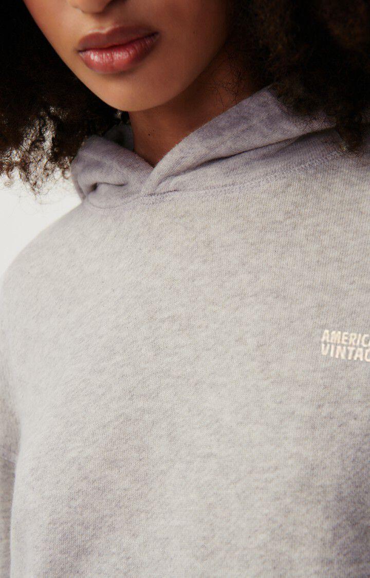 American Vintage Sweat Femme Kodytown - POLAIRE CHINE 52 Manches Longues Gris - E25