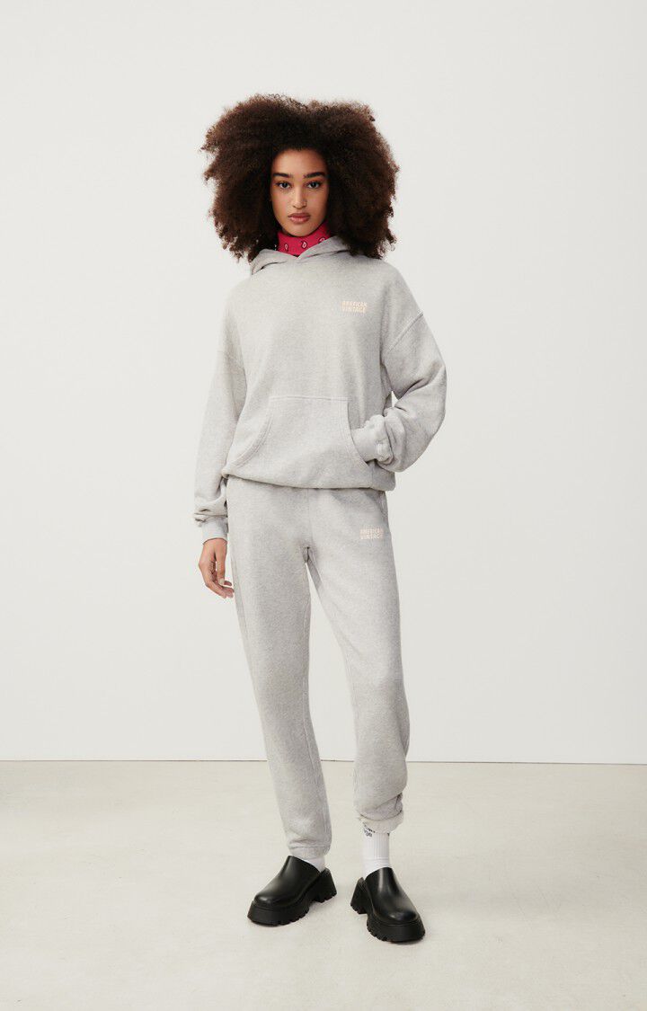 American Vintage Sweat Femme Kodytown - POLAIRE CHINE 52 Manches Longues Gris - E25