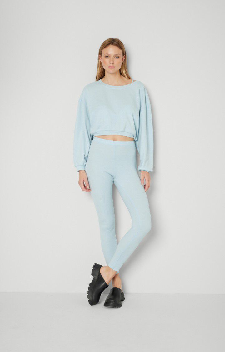 American Vintage Sweat Femme Lebow - ARCTIQUE 49 Manches Longues Bleu - E23