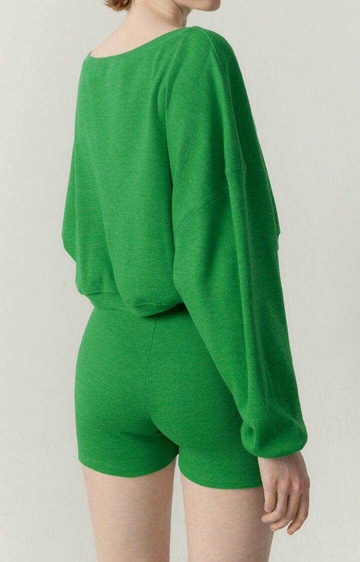 American Vintage Sweat Femme Lebow - PATURAGE 49 Manches Longues Vert - E23