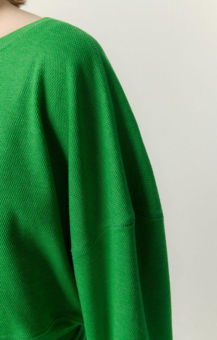 American Vintage Sweat Femme Lebow - PATURAGE Manches Longues Vert - E23B