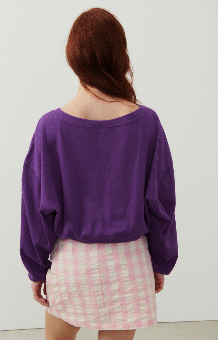 American Vintage Sweat Femme Lebow - ULTRAVIOLET 49 Manches Longues Violet - E24