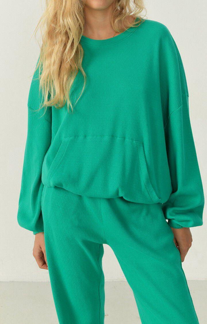 american vintage Sweat femme Luto - MACHE 52 Manches longues Vert - H22